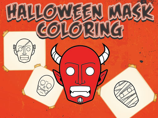 Halloween Mask Coloring Book cover art