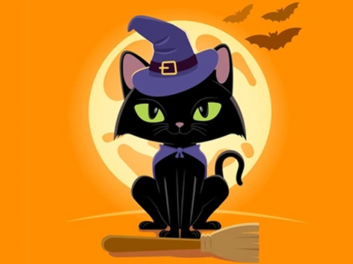 Grumpy Halloween Cats Jigsaw cover art